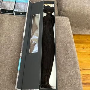 New 5pc 22” BTB 100% human hair extensions black brown